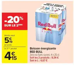 Carrefour Boisson énergisante 'Red Bull' offre