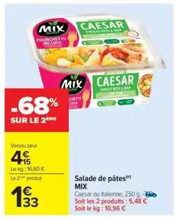 Carrefour Salade de pâtes MIX offre