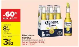 Carrefour BIÈRE BLONDE “CORONA” offre
