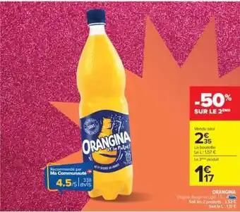 Carrefour ORANGINA offre