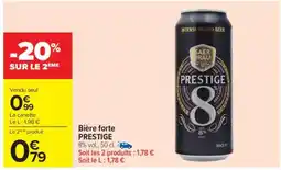 Carrefour Bière forte PRESTIGE offre
