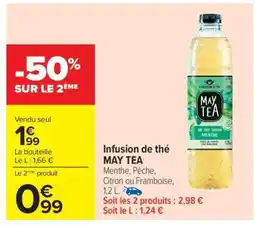 Carrefour Infusion de thé MAY TEA offre