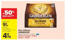 Carrefour Bière d'Abbaye GRIMBERGEN offre