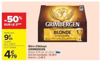 Carrefour Bière d'Abbaye GRIMBERGEN offre