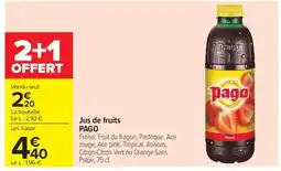 Carrefour Jus De Fruits Pago offre