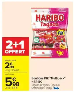 Carrefour Bonbons PIK Multipack HARIBO offre