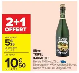 Carrefour Bière Tripel Karmeliet offre