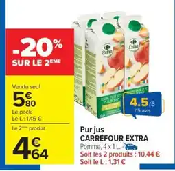 Carrefour Pur jus CARREFOUR EXTRA offre