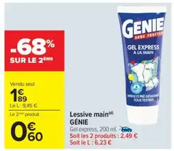 Carrefour Lessive main GÉNIE offre
