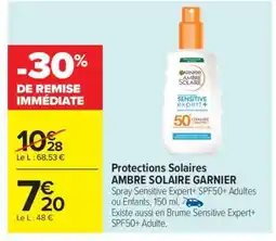 Carrefour AMBRE SOLAIRE GARNIER offre