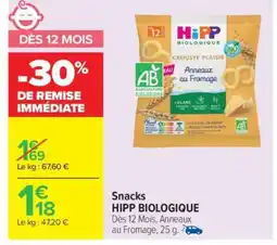 Carrefour Snacks HIPP BIOLOGIQUE offre