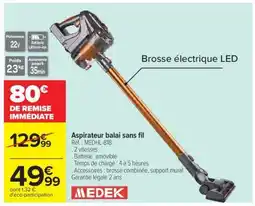 Carrefour Aspirateur balai sans fil offre