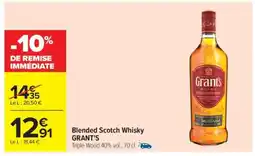 Carrefour Blended Scotch Whisky Grant's offre