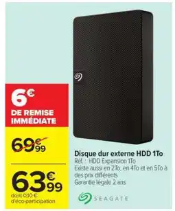 Carrefour Disque dur externe HDD 1To offre