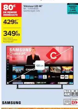 Carrefour Téléviseur LED 4K offre