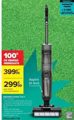 Carrefour Aspirateur laveur 2 en 1 offre