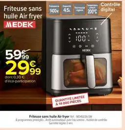 Carrefour Friteuse sans huile Air fryer offre