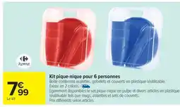 Carrefour Kit pique-nique pour 6 personnes offre