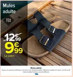Carrefour Mules adulte offre