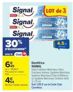 Carrefour Dentifrice Signal offre