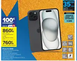Carrefour iPhone 15 128GB offre