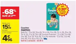 Carrefour Couches PAMPERS offre