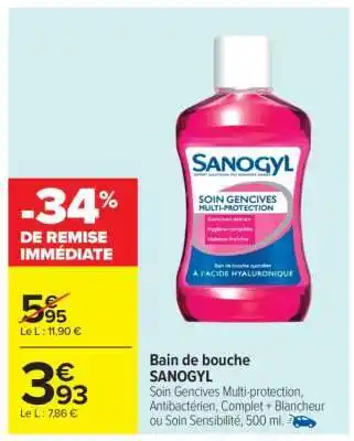 Carrefour Bain de bouche SANOGYL offre
