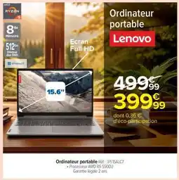 Carrefour Ordinateur portable Lenovo offre