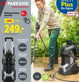Lidl Nettoyeur haute pression PARKSIDE offre