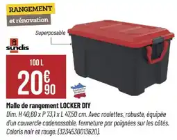 Bricorama SUNDIS Malle de rangement locker diy offre