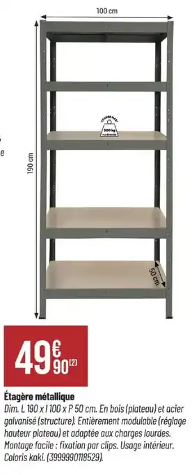 Bricorama Étagère métallique offre