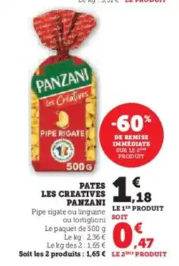 U Express Pates les creatives panzani offre