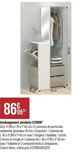 Bricorama Aménagement penderie citron offre