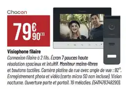 Bricorama CHACON Visiophone filaire offre