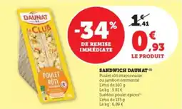 U Express Sandwich daunat offre