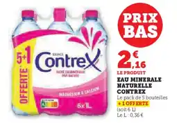 U Express Eau minerale naturelle contrex offre