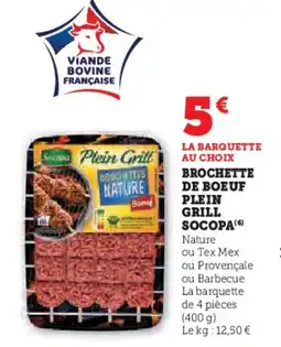 U Express Brochette de boeuf plein grill socopa offre