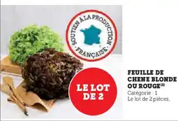 U Express Feuille de chene blonde ou rouge offre