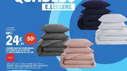 E.Leclerc Parure gaze de coton housse de couette 240 x 220 cm + 2 taies d'oreiller 63 x 63 cm offre