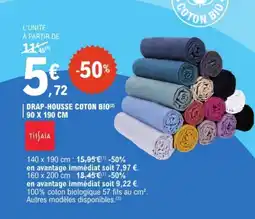 E.Leclerc Drap-housse coton bio offre