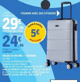 E.Leclerc Valise 55 cm env. + stickers offre