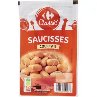 Carrefour CARREFOUR CLASSIC' Saucisses Cocktail offre