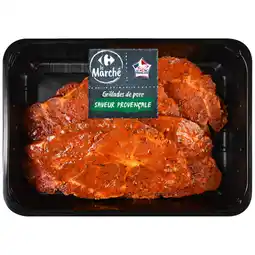 Carrefour CARREFOUR LE MARCHÉ SUR TOUTES LES GRILLADES ASSAISONNÉES, BROCHETTES ET SAUCISSES offre