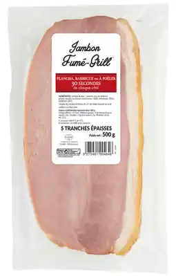 Carrefour Jambon cuit fumé grillé offre