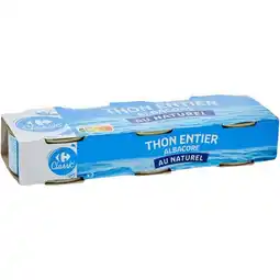 Carrefour CARREFOUR CLASSIC' Thon entier albacore offre