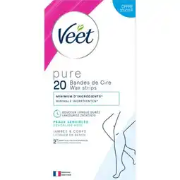 Carrefour VEET PURE Bandes de Cire offre