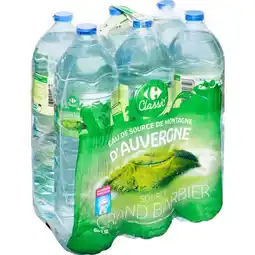 Carrefour CARREFOUR CLASSIC' Eau de source de montagne d'Auvergne offre