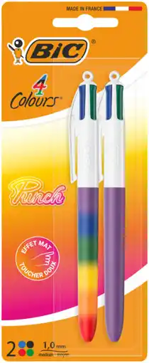 Carrefour BIC SUR TOUS LES STYLOS 4 COULEURS SWEET ET PUNCH offre