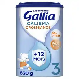 Carrefour GALLIA Lait en Poudre Calisma Croissance 3 offre