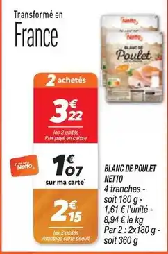 Netto Netto - blanc de poulet offre